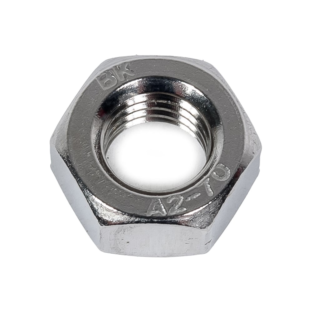 Изображение товара Гайка шестигранная Море-Метизов DIN 934 А2-70 M12, 100 шт - нержавеющая сталь цинк