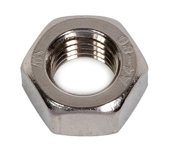 Изображение товара Гайка шестигранная Море-Метизов DIN 934 А4-80 M12, 100 шт GAYKA934A480M12100M