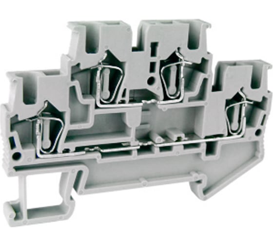 Изображение товара Пружинная двухуровневая клемма UPUN UJ5-2.5/2-2, 60 шт 421022