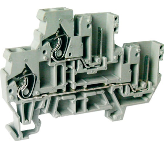 Изображение товара Пружинная двухуровневая клемма UPUN UJ5-2.5WV/2-2E с игольчатым соединением, 60 шт 421344