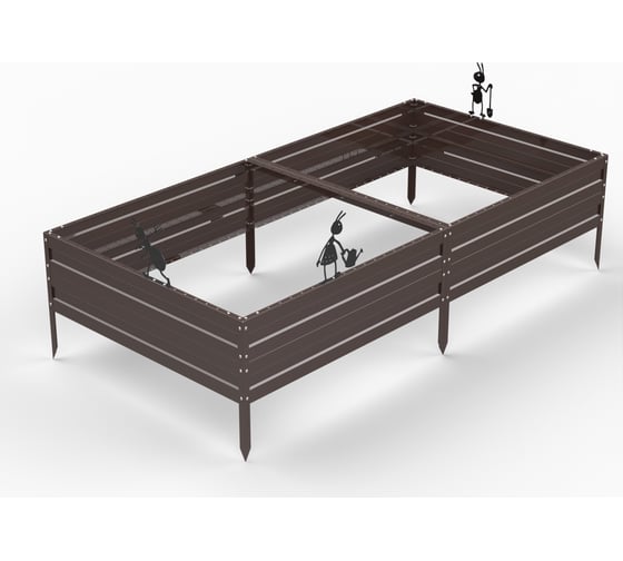 Изображение товара Грядка ООО Металекс KitGarden 2x1 х 0.3 м Коричневая 114027