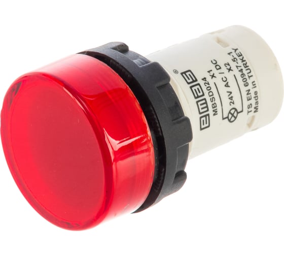 Изображение товара Сигнальная моноблочная арматура Emas 24В красная, MBSD024K