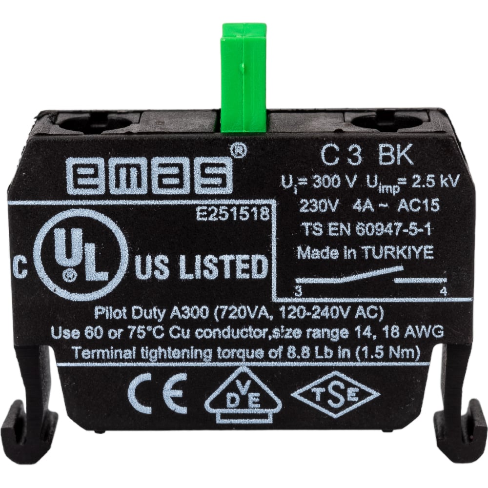 Блок-контакт для пультов управления EMAS блок контакт для контакторов серии knl22 knl38 iskra