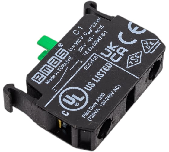 Изображение товара Блок-контакт Emas Старт, 1НО, серия C, 250В AC, 4А C1