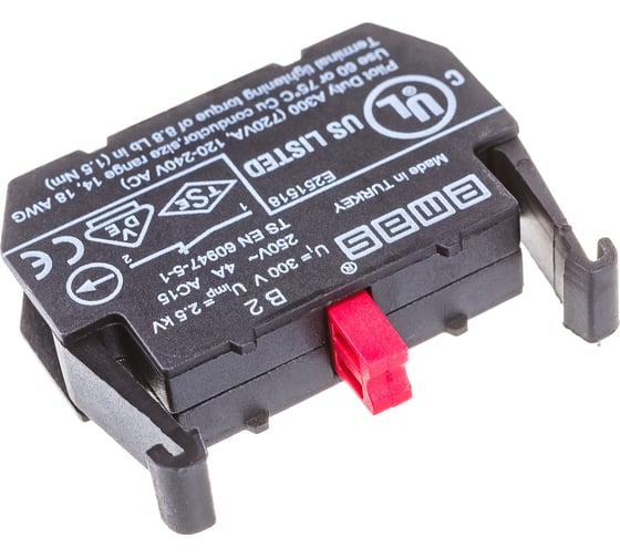 Изображение товара Блок-контакт Emas Стоп, 1НЗ, серия B, 250В AC, 4А B2