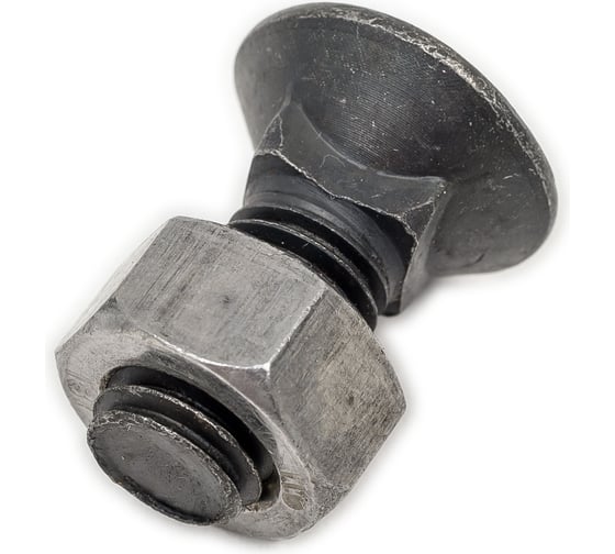 Изображение товара Болт ЦКИ DIN608 М12х30 с гайкой, 8.8, без покрытия, 2 шт. 2085907