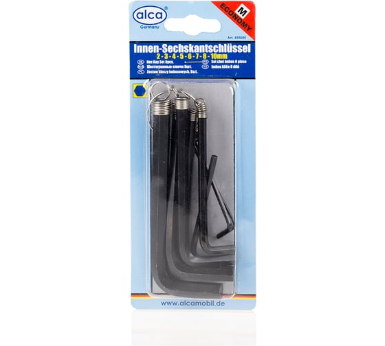 Изображение товара Набор шестигранных ключей на кольце Alca 2-10мм 8шт 455000
