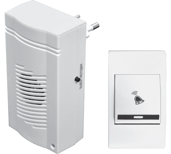 Изображение товара Звонок беспроводной МОНОМАХ в розетку КМ звук 32 мелодии с кнопкой (цифровой код) КМ-01С