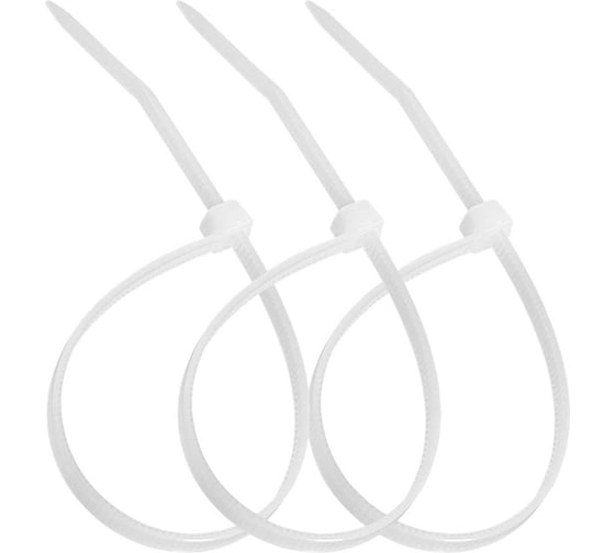 Изображение товара Хомут стяжка нейлоновая SUPRLAN 7,6х550мм белая /100pcs/ 06-1030