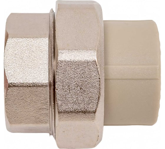 Изображение товара Муфта комбинированная разъемная с внутренней резьбой VALFEX PP-R серая, 25 мм х1" 10155225Г 127-0335