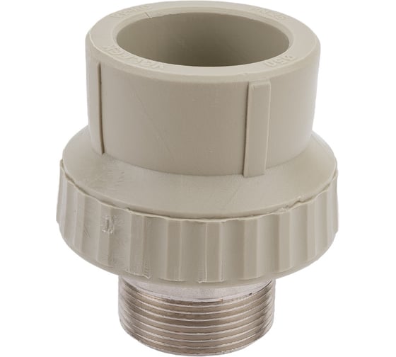 Изображение товара Муфта комбинированная под ключ с наружной резьбой VALFEX PP-R серая, 50 мм х1 1/2" 10135050Г 127-0372