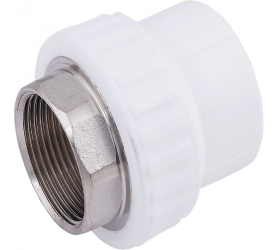 Изображение товара Муфта комбинированная под ключ с внутренней резьбой VALFEX PP-R белая, 110 мм х4" 10134110 127-0250
