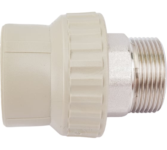 Изображение товара Муфта комбинированная под ключ с наружной резьбой VALFEX PP-R серая, 40 мм х1 1/4" 10135040Г 127-0371