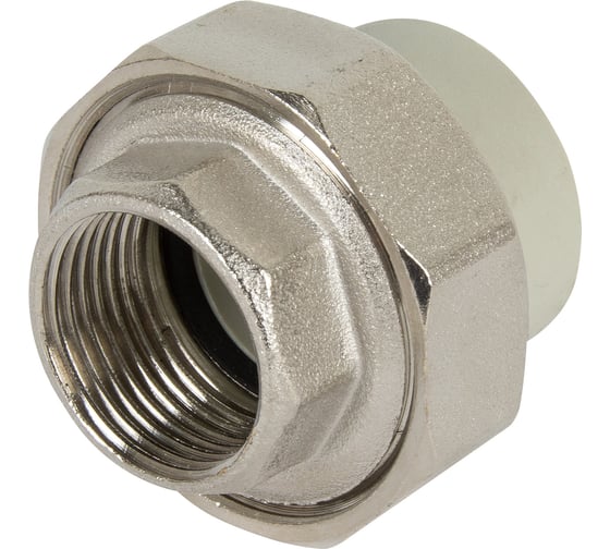 Изображение товара Муфта комбинированная разъемная с внутренней резьбой VALFEX PP-R серая, 20 мм х1/2" 10155015Г 127-0330