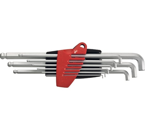 Изображение товара Набор Г-образных шестигранных ключей BTI удл. с шаром, 9 пр. XWI07185 41 578 6