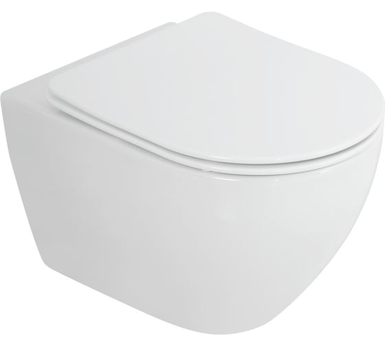 Изображение товара Унитаз подвесной безободковый с системой смыва Cezares Торнадо STYLUS-TOR быстросъемное сидение с функцией Soft Close CZR-6601-TH-TOR/CZR-2316-SC