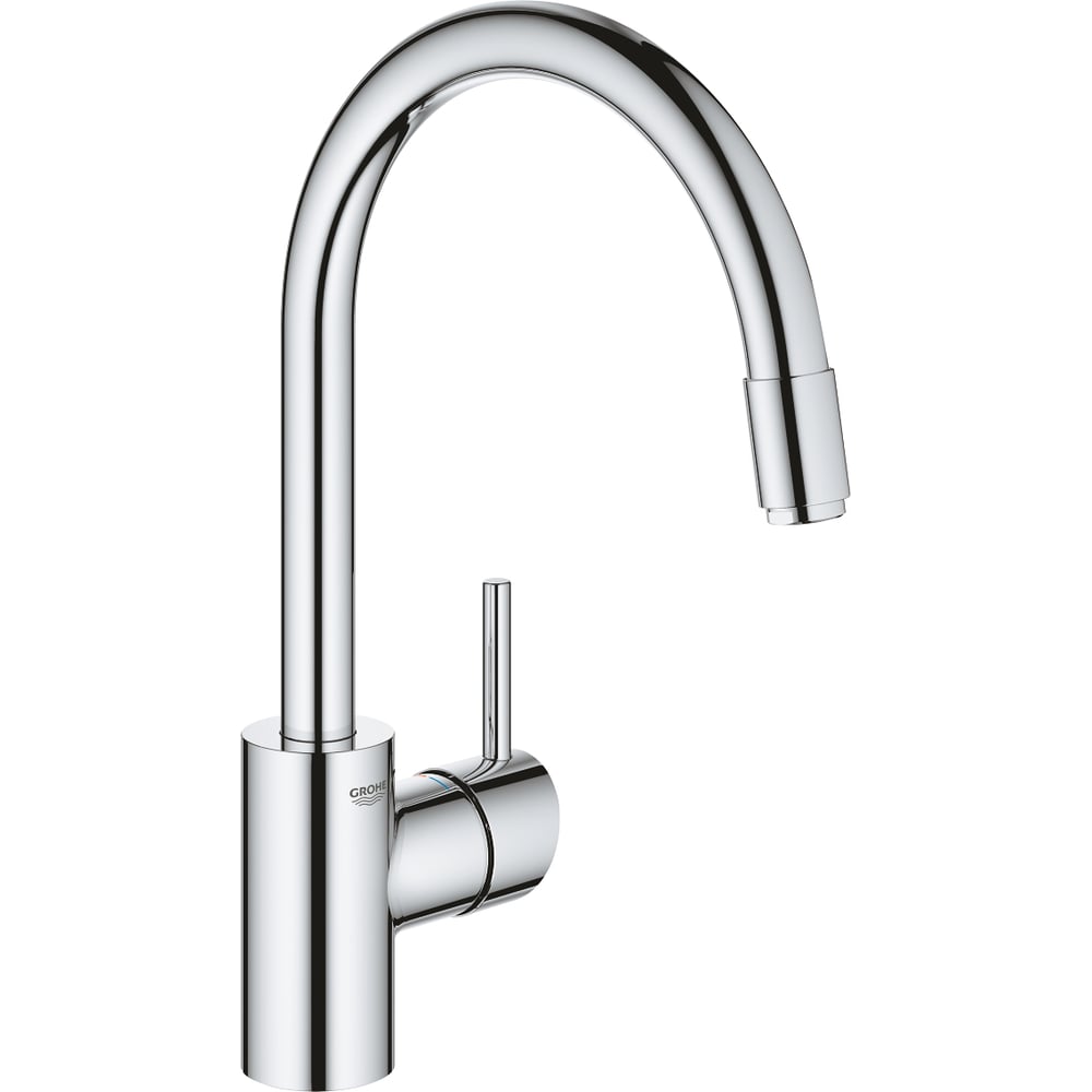 фото Однорычажный смеситель для мойки grohe concetto new с высоким выдвижным изливом 32663003