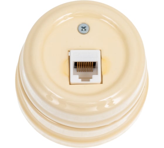 Изображение товара Розетка МЕЗОНИНЪ компьютерная RJ45, цвет - слоновая кость GE70341-02