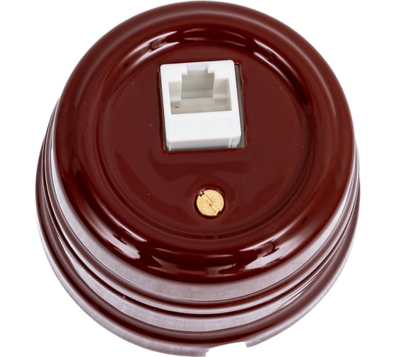 Изображение товара Розетка МЕЗОНИНЪ компьютерная RJ45, цвет - коричневый GE70341-04