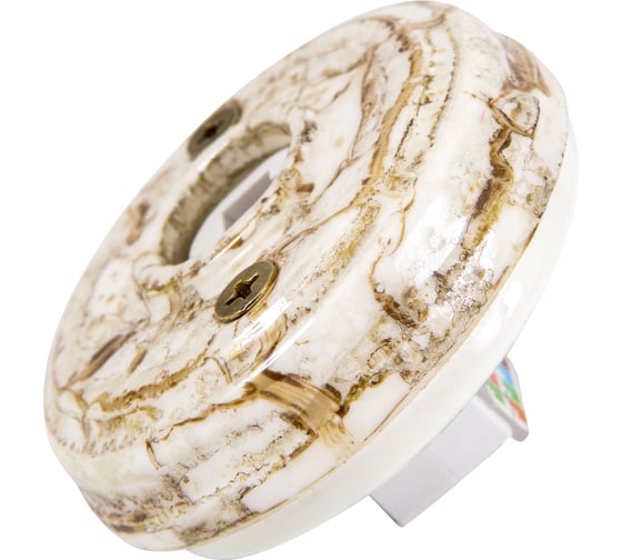 Изображение товара Розетка МЕЗОНИНЪ компьютерная RJ45, цвет -дворцовый мрамор, БЕЗ КОЛЬЦА GE70341-19k