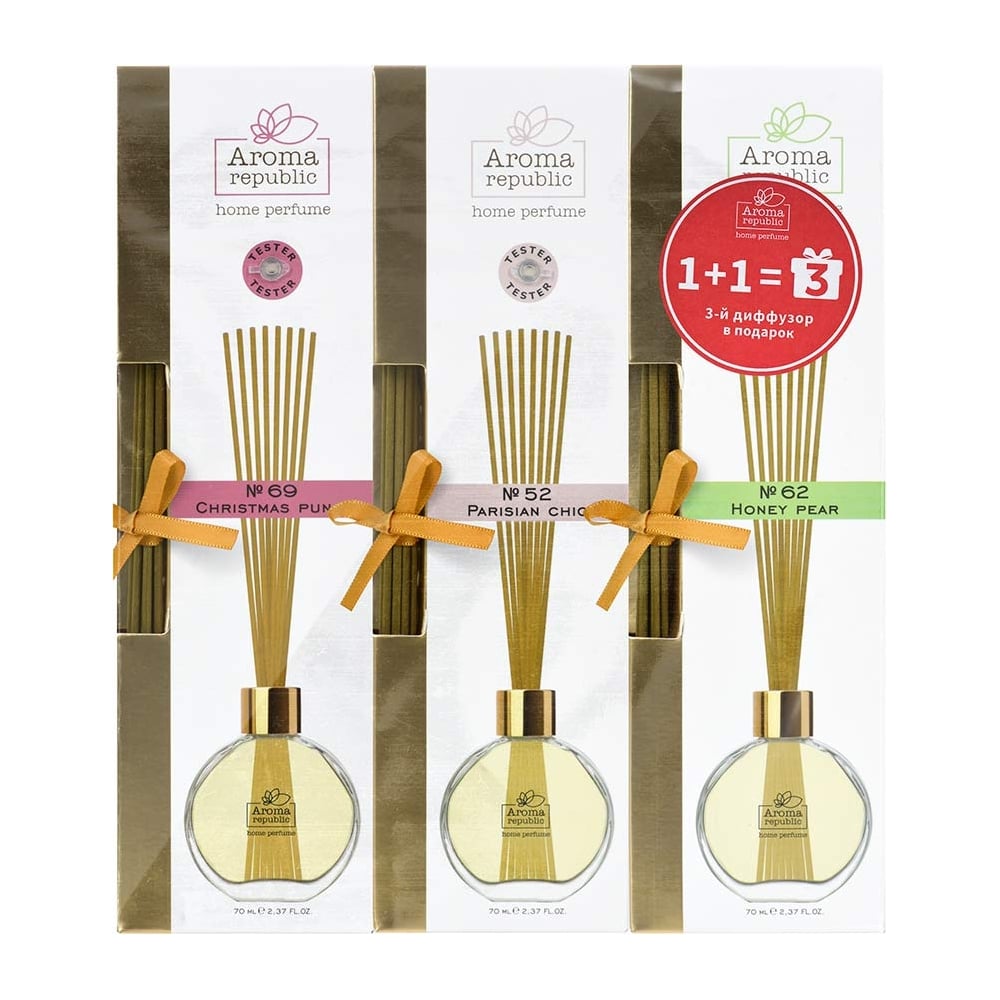 Изображение товара Ароматический диффузор Aroma Republic 70 мл с ассортиментом ароматов
