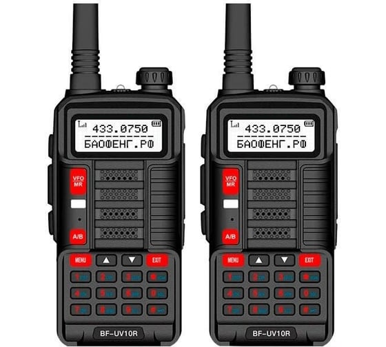 Изображение товара Рация Baofeng UV-10R PRO красный, 2200мАч, 8W, 2 шт 00030497