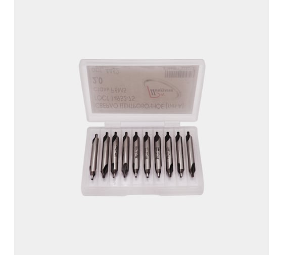 Изображение товара Набор сверл центровочных 10 шт сверл центровочных без предохранительного конуса 2.0 мм (тип А) ГОСТ 14952-75 Р6М5 РОСИНСТРУМЕНТ 50320 50320u