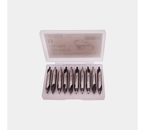 Изображение товара Набор сверл центровочных 10 шт сверл центровочных без предохранительного конуса 2.5 мм (тип А) ГОСТ 14952-75 Р6М5 РОСИНСТРУМЕНТ 50325 50325u