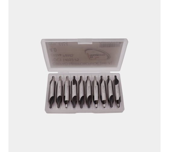 Изображение товара Набор сверл центровочных 10 шт сверл центровочных без предохранительного конуса 4.0 мм (тип А) ГОСТ 14952-75 Р6М5 РОСИНСТРУМЕНТ 50340 50340u