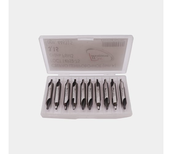 Изображение товара Набор сверл центровочных 10 шт сверл центровочных без предохранительного конуса 3.15 мм (тип А) ГОСТ 14952-75 Р6М5 РОСИНСТРУМЕНТ 503315 503315u
