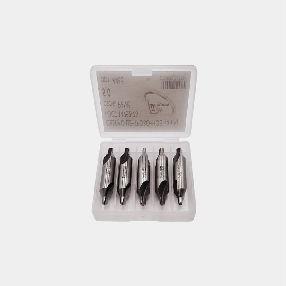 Изображение товара Набор сверл центровочных 5 шт сверл центровочных без предохранительного конуса 5.0 мм (тип А) ГОСТ 14952-75 Р6М5 РОСИНСТРУМЕНТ 50350 50350u