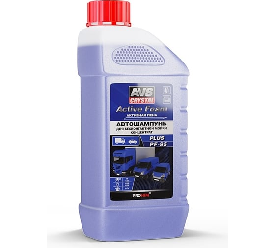 Изображение товара Автошампунь для бесконтактной мойки AVS Active Foam 1:9-12 PF-95 PLUS 1 л Прохим A40596S