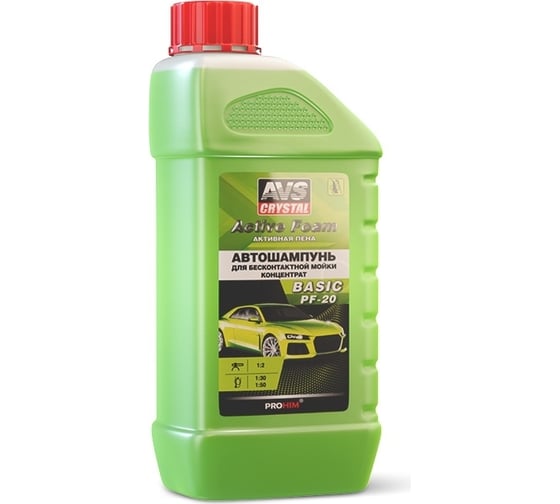 Изображение товара Автошампунь для бесконтактной мойки AVS Active Foam 1:2 PF-20 BASIC 1 л Прохим A07536S