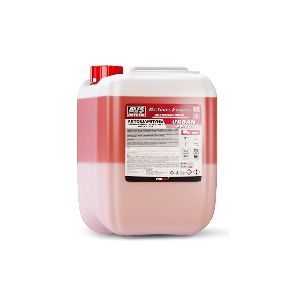 Изображение товара Автошампунь для бесконтактной мойки AVS Active Foam 1:7-10 PF-70 URBAN 6 кг Прохим A07833S