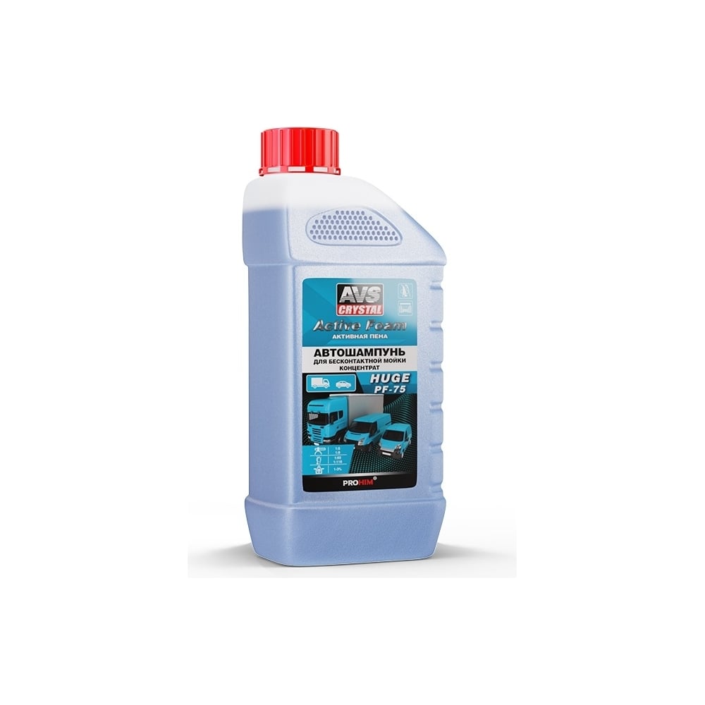 Изображение товара Автошампунь для бесконтактной мойки AVS Active Foam 1:5-9 PF-75 HUGE 1 л Прохим A40623S