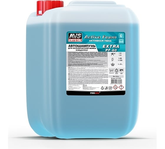 Изображение товара Автошампунь для бесконтактной мойки AVS Active Foam 1:6-9 PF-60 EXTRA 5.8 кг Прохим A07589S