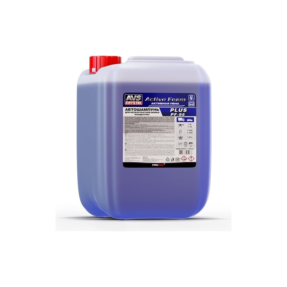 Изображение товара Автошампунь для бесконтактной мойки AVS Active Foam 1:9-12 PF-95 PLUS 6 кг Прохим A40597S