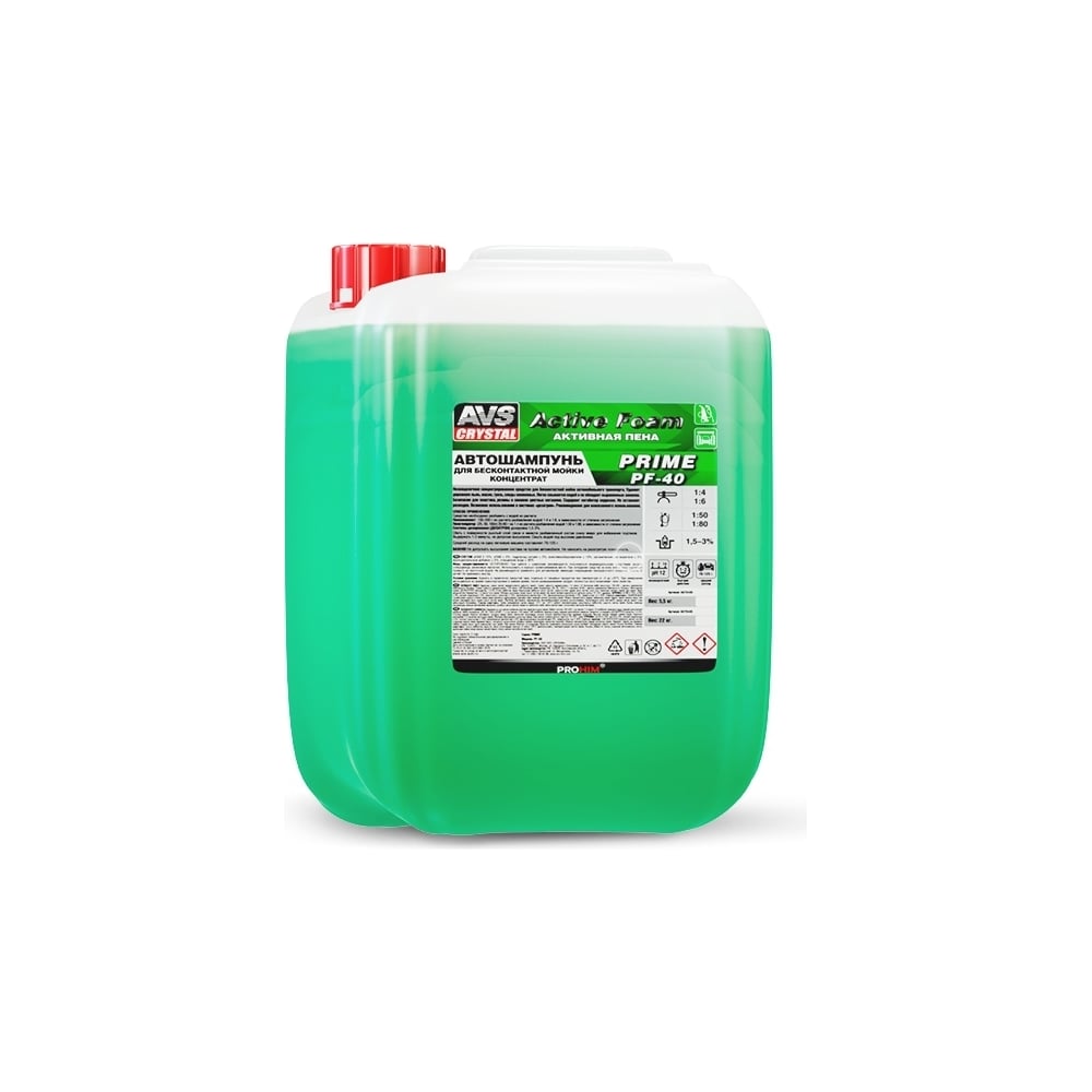Изображение товара Автошампунь для бесконтактной мойки AVS Active Foam 1:4-6 PF-40 PRIME 5.5 кг Прохим A07543S