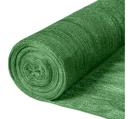 Изображение товара Сетка затеняющая 3х5 м, затенение 55%, зеленая, с клипсами Мегапласт 1623