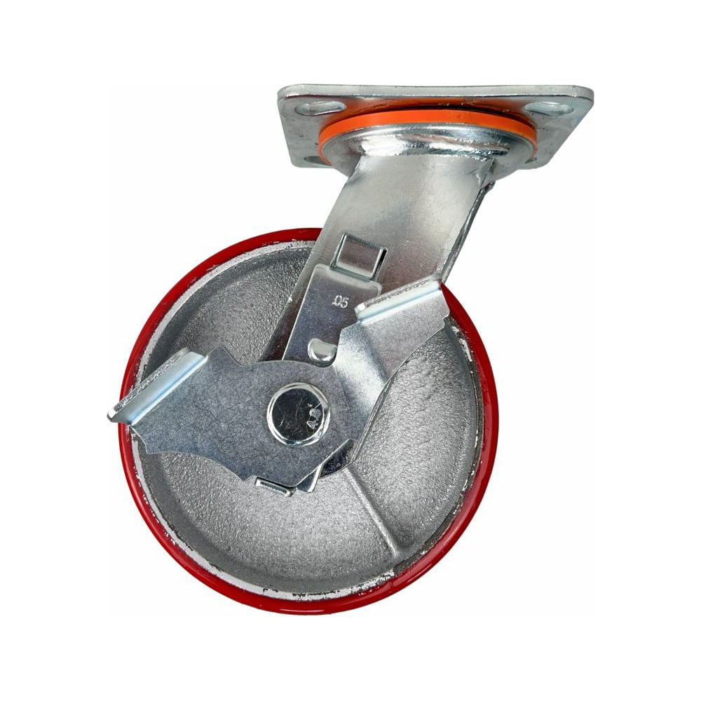 Изображение товара Опора поворотная колесная большегрузная с тормозом 190x50 мм полиуретан SCpb80 HITCH SZ085016