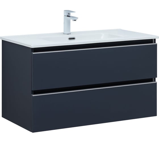 Изображение товара Тумба Aquanet Вега 90 2 ящика, цвет маренго 00329592