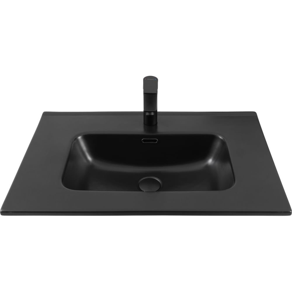 Изображение товара Раковина-столешница Aquanet Flat 70 черный матовый с водоотталкивающим покрытием