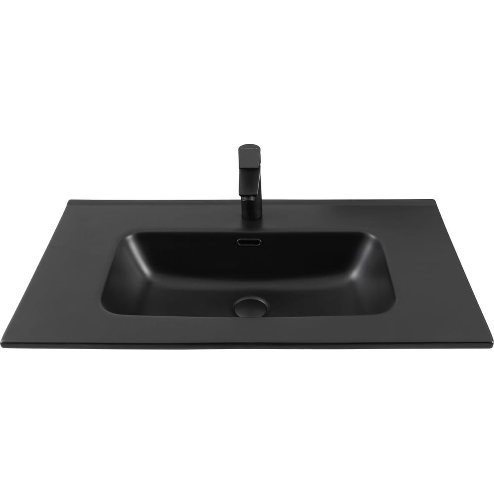 Изображение товара Раковина-столешница Aquanet Flat 80 черный матовый современный дизайн