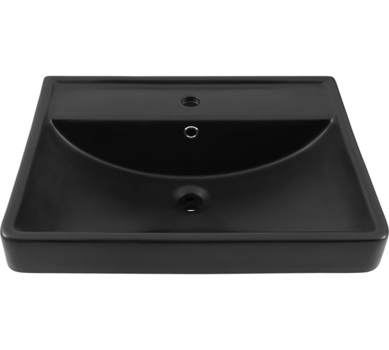Изображение товара Накладная керамическая раковина Aquanet Ирис 600х470х210 мм, черный матовый 00329247