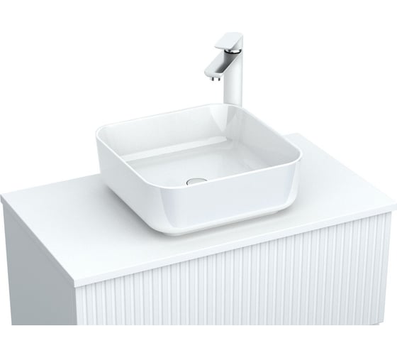 Изображение товара Столешница Aquanet Джейн 80 с отверстием под смеситель, цвет белый матовый 00313297