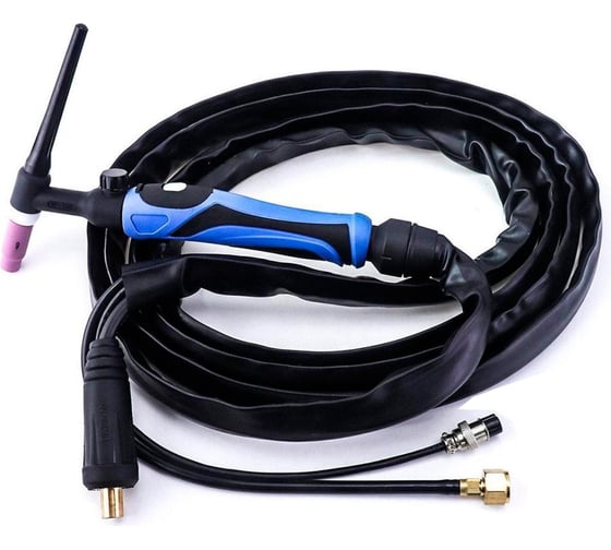 Изображение товара Горелка TIG WP 26 FXV (8 м, M16x1.5, 2 pin, 35-50, воздушное охлаждение, AC160А/DC250A, 0.5-3.2 мм) энаргит WP26FXV-8-M16-2P-3550