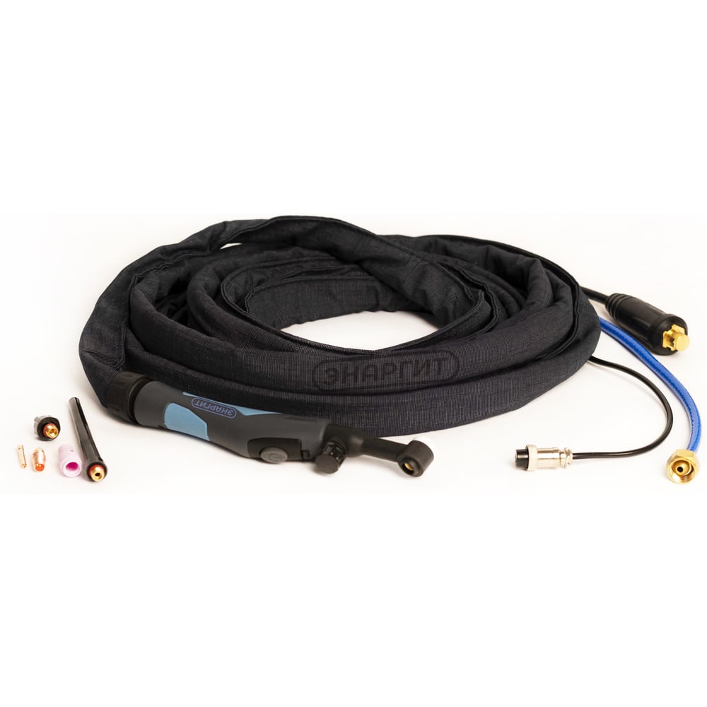 Изображение товара Горелка TIG WP 9 FXV (8 м, M16x1.5, 2 pin, 35-50, воздушное охлаждение, AC80А/DC125A, 0.5-2.4 мм) энаргит WP9FXV-8-M16-2P-3550