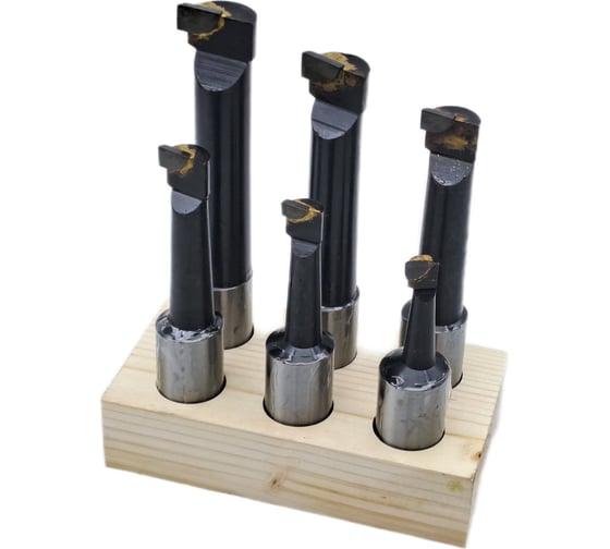 Изображение товара Комплект резцов из 6-ти шт к расточным головкам ф 100 мм F1-25 мм TORNERI Т020242