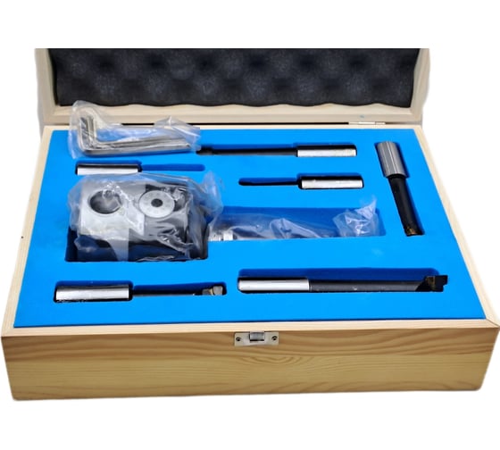 Изображение товара Головка расточная ф 100 мм, D расточки 15-160 мм, с хвостовиком КМ4, с комплектом резцов из 6-ти шт TORNERI Т020251