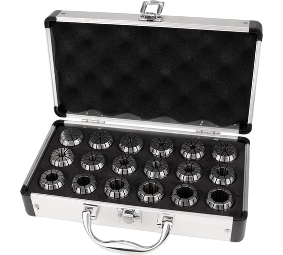 Изображение товара Набор цанг industrial ER32, 3-20 мм, 18 шт NORGAU 031001732